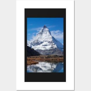 Matterhorn, Zermatt, Valais, Switzerland, Europe, autumn, Riffelsee Posters and Art